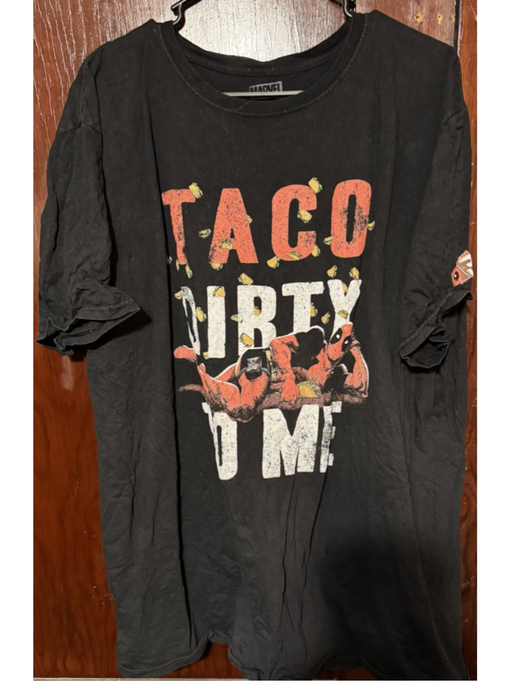 Deadpool Marvel Taco Dirty To Me T-shirt Men's Sz XXL Black